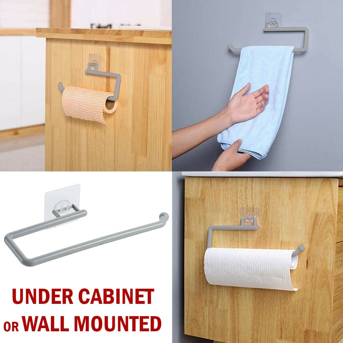 Wall Mount Paper Towel Holder - Self-Adhesive - Home2luxury