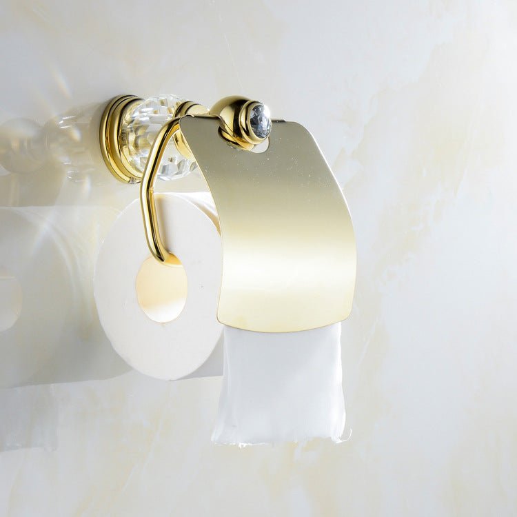 Gold TP Holder & Towel Box - Bathroom - Home2luxury
