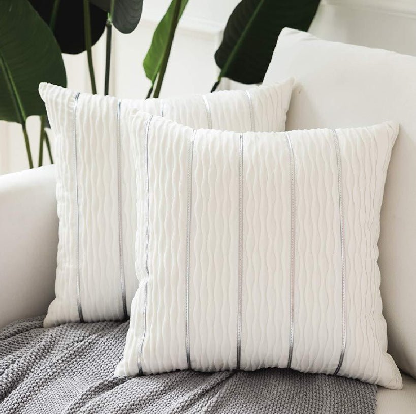 Striped Velvet Pillow Cover - Luxury & Simple - Home2luxury