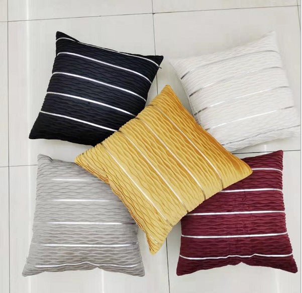Striped Velvet Pillow Cover - Luxury & Simple - Home2luxury