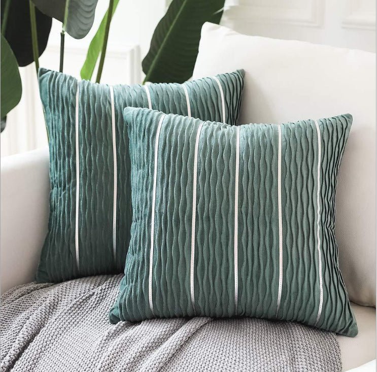 Striped Velvet Pillow Cover - Luxury & Simple - Home2luxury