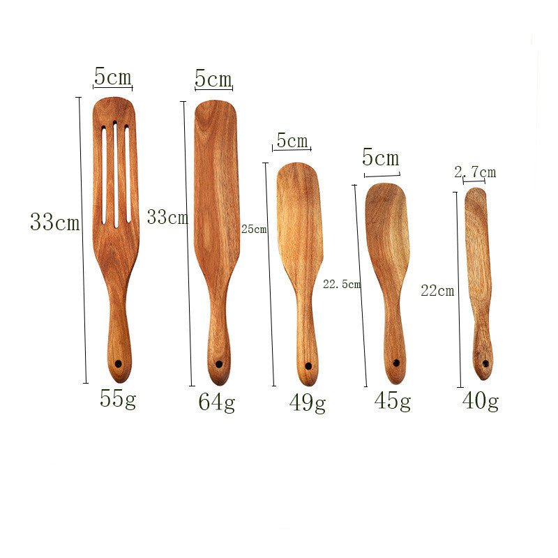 Acacia Utensil Set: Teak Spurtles & Spatula - Home2luxury