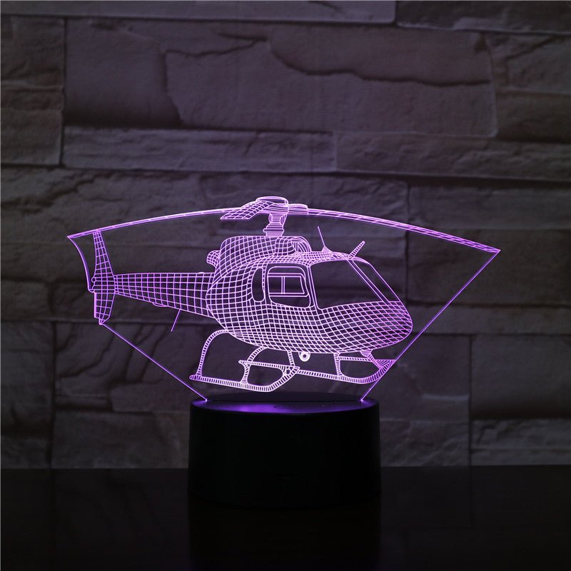 3D Helicopter Touch Lamp - Colorful. - Home2luxury