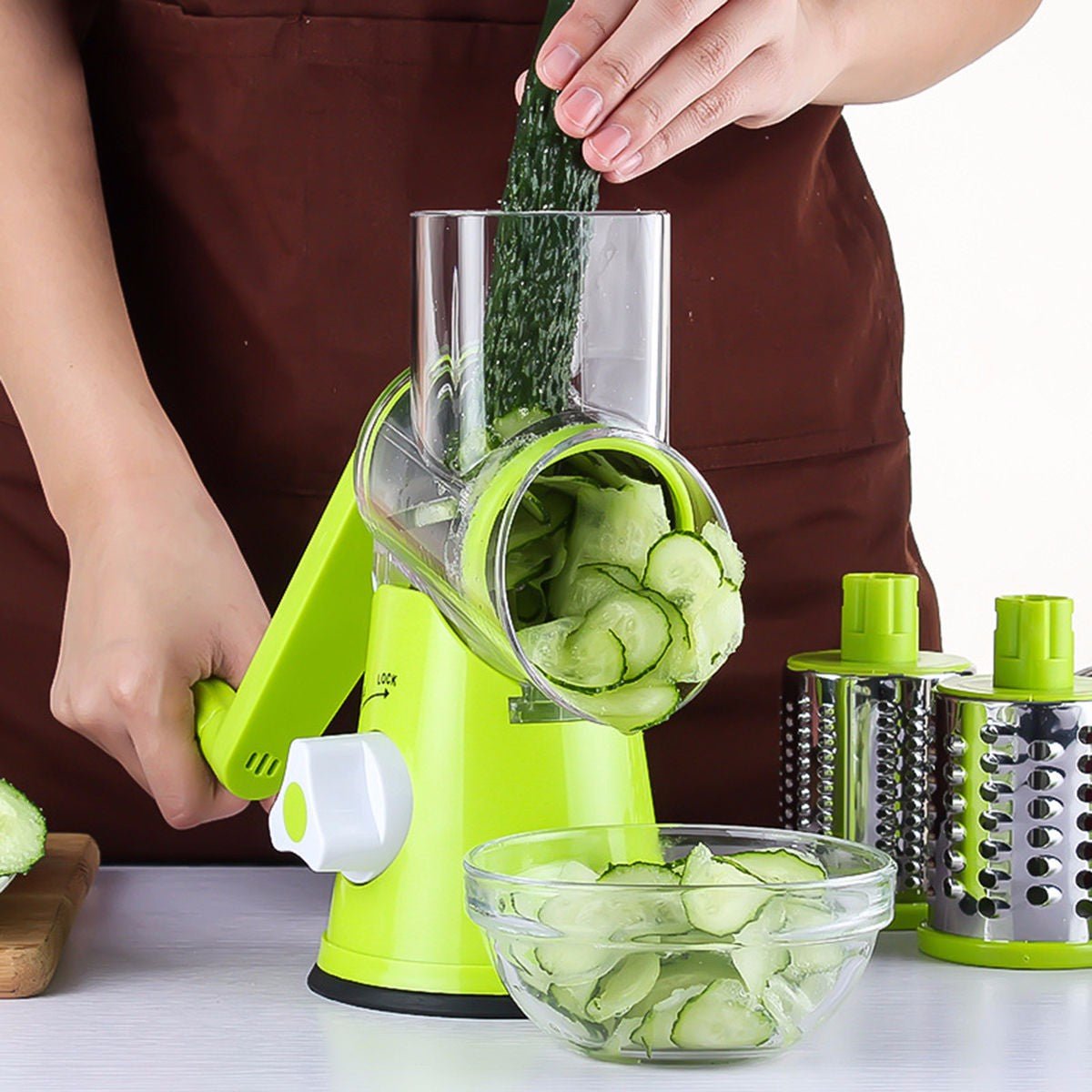 Round Mandoline Slicer - Grater & Julienne Cutter - Home2luxury