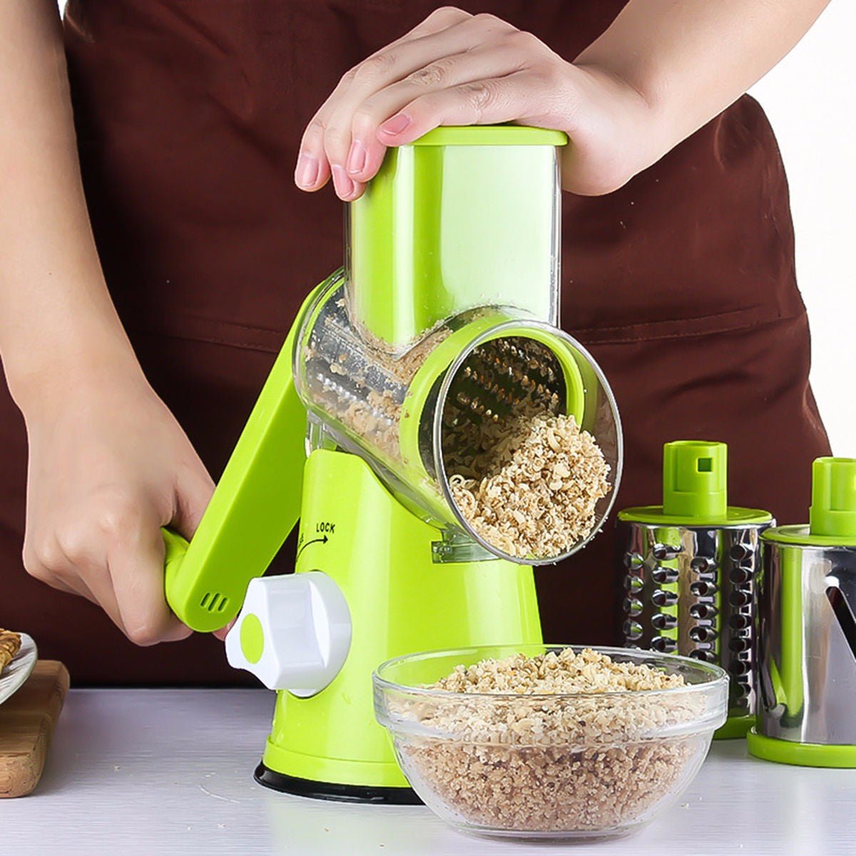 Round Mandoline Slicer - Grater & Julienne Cutter - Home2luxury
