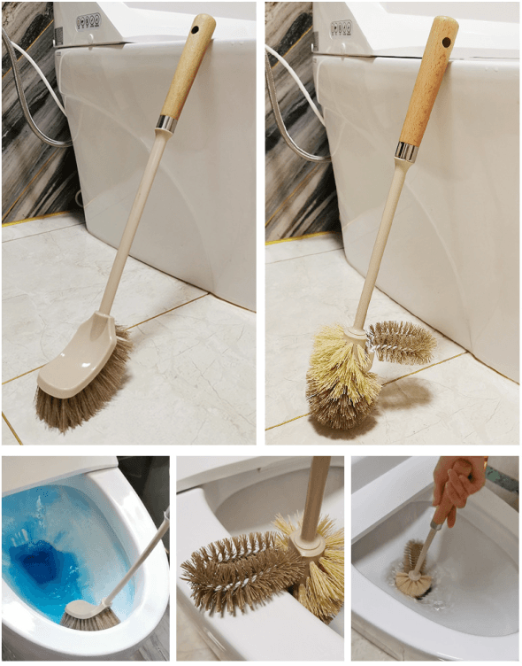 Wooden Handle Toilet Brush - Multi-use Cleaner - Home2luxury