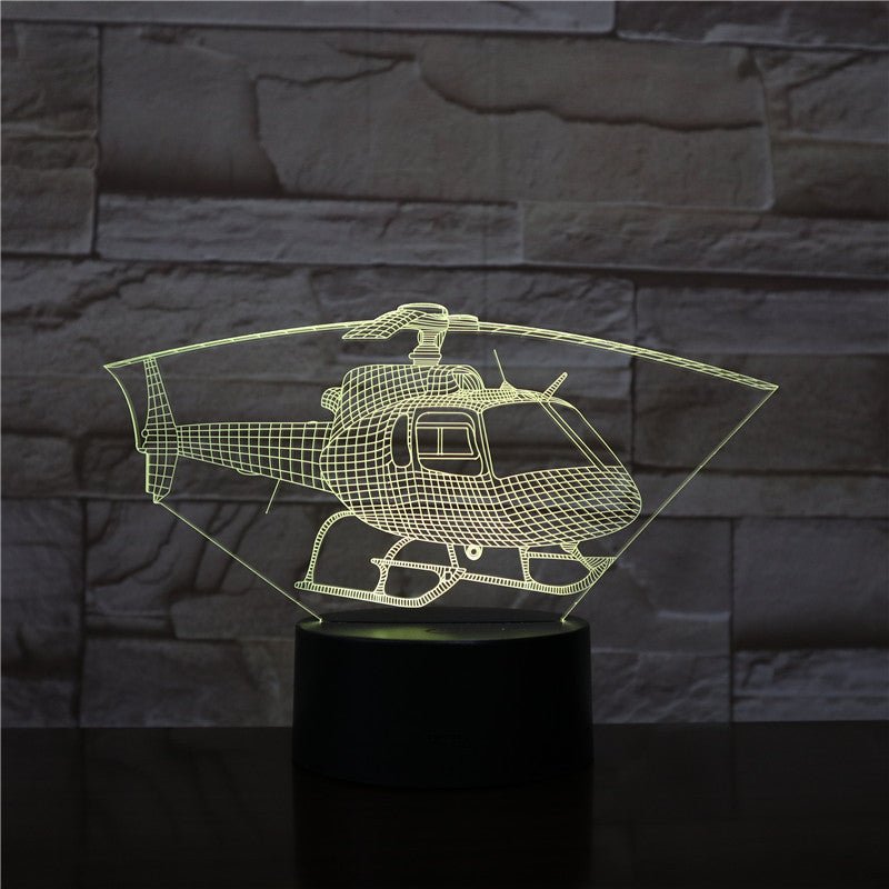 3D Helicopter Touch Lamp - Colorful. - Home2luxury