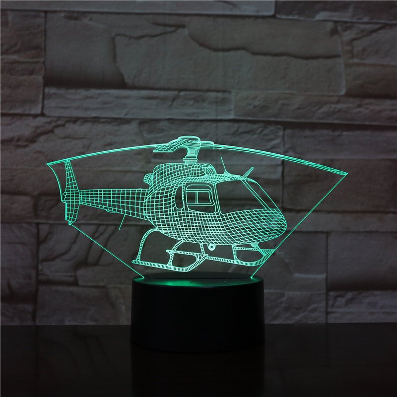 3D Helicopter Touch Lamp - Colorful. - Home2luxury