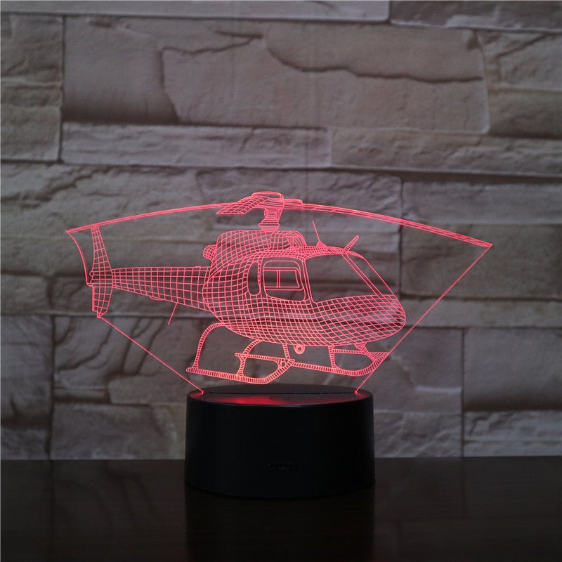 3D Helicopter Touch Lamp - Colorful. - Home2luxury