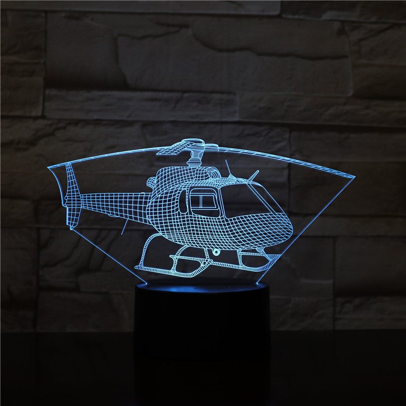 3D Helicopter Touch Lamp - Colorful. - Home2luxury