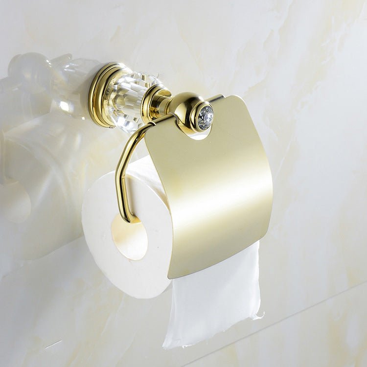 Gold TP Holder & Towel Box - Bathroom - Home2luxury