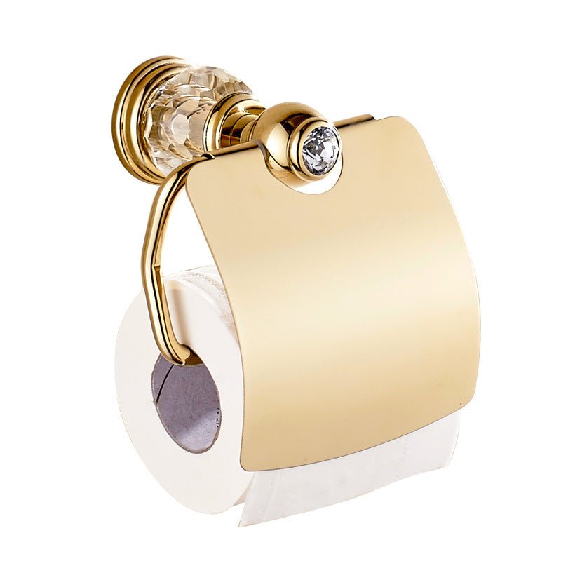 Gold TP Holder & Towel Box - Bathroom - Home2luxury