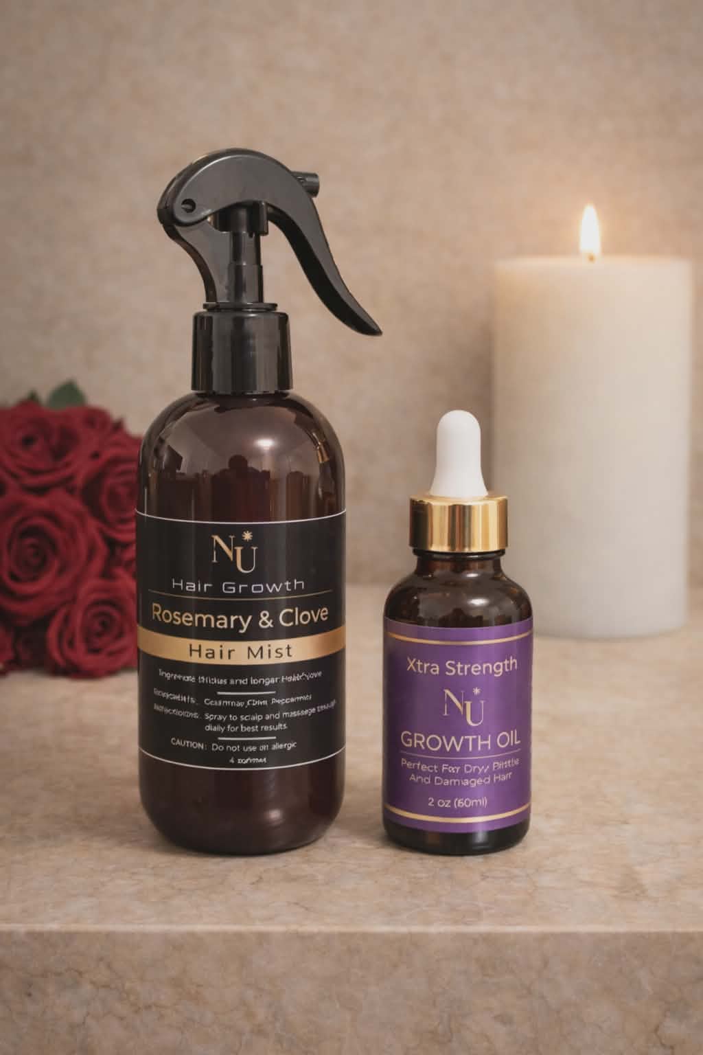 Nu Hair Growth Hair Mist and Nu Hair Growth Oil