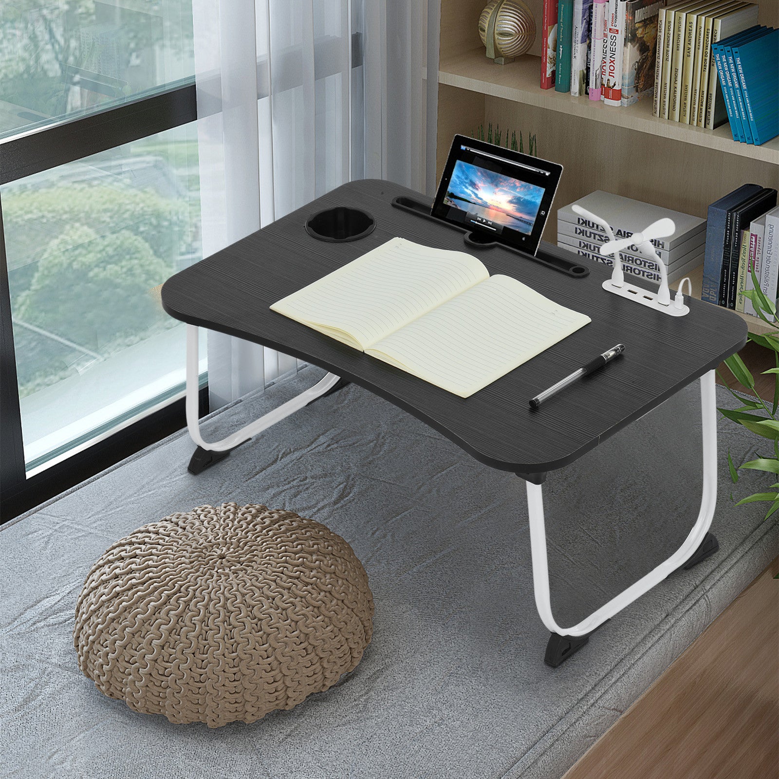 Foldable Laptop Table - Portable Bed Tray. - Home2luxury 