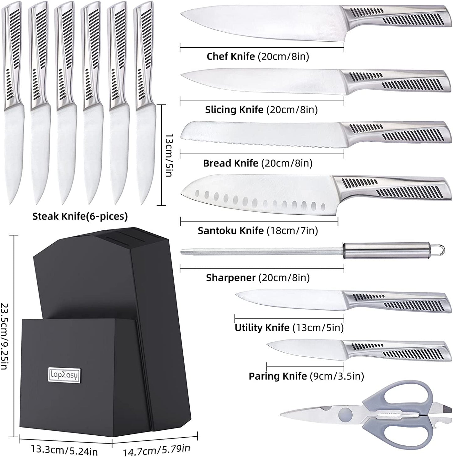 Piece Stainless Steel Knife Set 