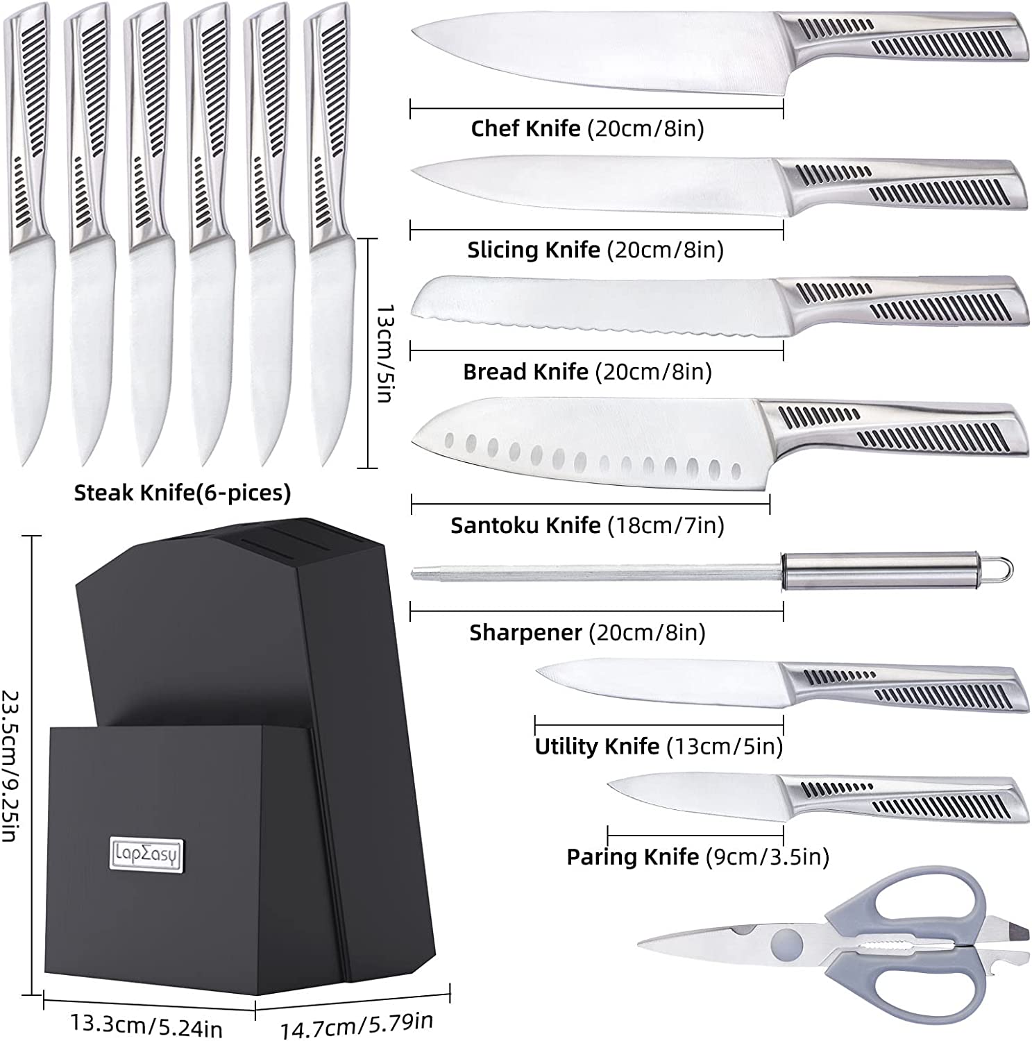 Piece Stainless Steel Knife Set 