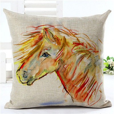 Horse pattern pillow pillowcase - Home2luxury 