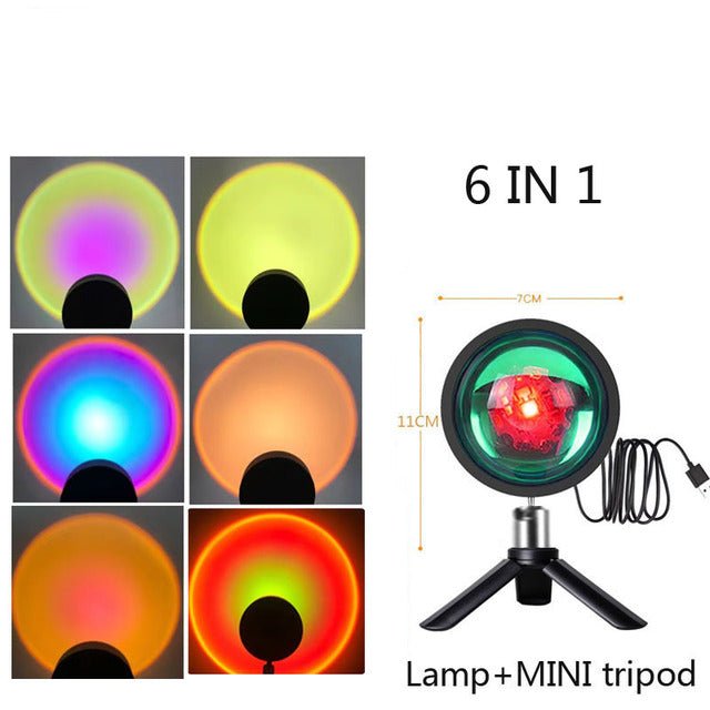 Rainbow Sunset Night Light Projector. - Home2luxury 