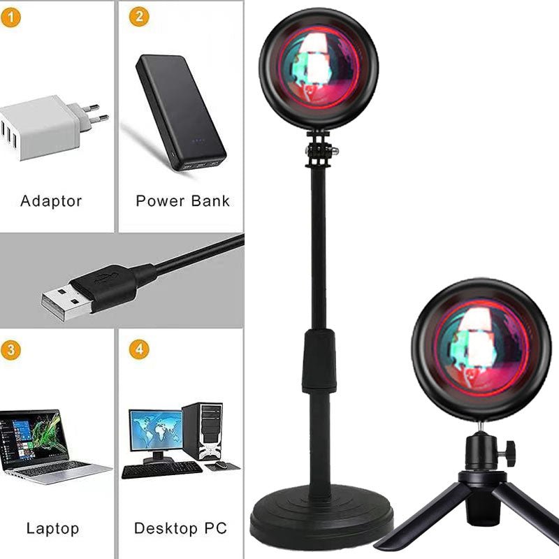 Rainbow Sunset Night Light Projector. - Home2luxury 