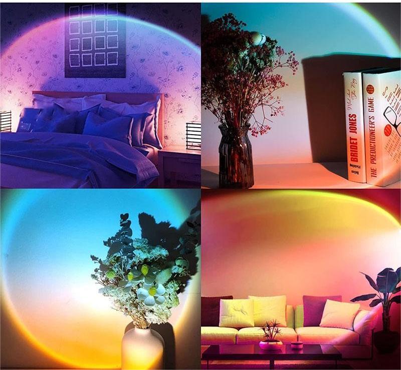 Rainbow Sunset Night Light Projector. - Home2luxury 
